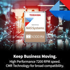 Toshiba N300 PRO 8TB Large-Sized Business NAS 3.5-Inch Internal Hard Drive - Image 3