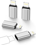 USB C to Lightning Adapter, 4 Pack Fast Charging Data Sync Lightning to USB by iPhoneCables