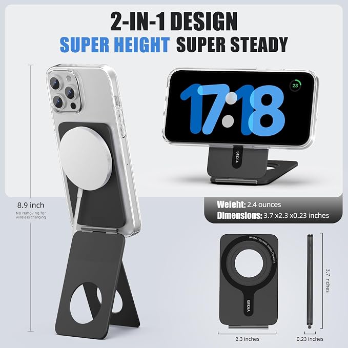 Magnetic Tripod for iPhone, Aluminium Phone Tripod Stand Compatible - Image 2