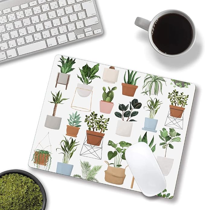 Mouse Pad, Pot Plant Mouse Pad, Mouse Mat Waterproof Non-Slip Rubber Base - Image 2