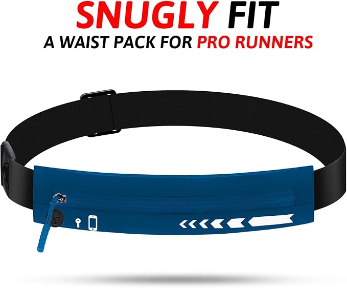 USHAKE Slim Running Belt for Women Men-Runners Phone Holder Fanny Pack - Image 2