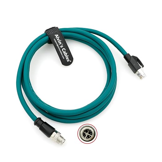 Alvin's Cables M12 8 Pin Male to RJ45 Shielded Ethernet Cable M12 X Coded 8 - Image 2