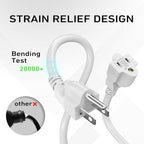 LUCKY TL Indoor Outdoor Extension Cord, 16/3 Gauge White Long Extension Cord - Image 2