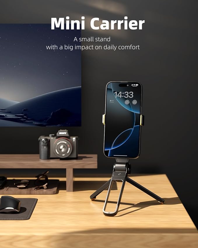 TODI Phone Tripod, Foldable Mini Desk Stand - Image 6