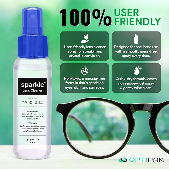 Sparkle Anti-Reflective Lens Cleaner Spray kit | 1oz Glasses Cleaner Spray + - Image 7