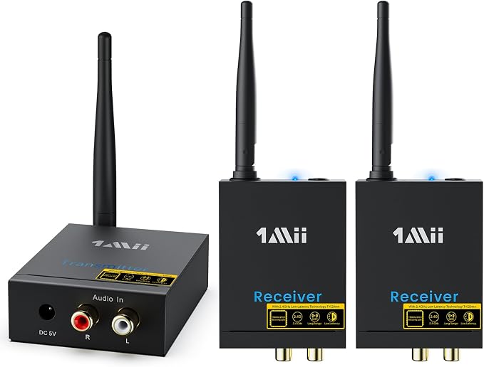 1Mii 3-in-1 2.4GHz Wireless Audio Transmitter and Receiver by 1Mii