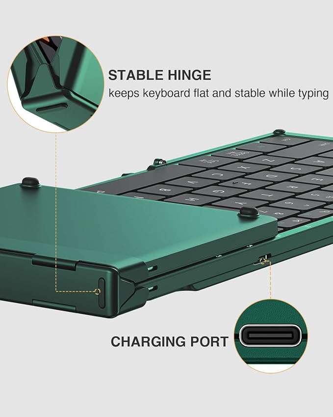 ProtoArc Foldable Bluetooth Keyboard, XK01 Full-Size Portable Wireless Keyboard - Image 8