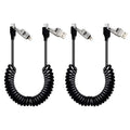 65W 4-in-1 Retractable Fast Charging Cable, 2M/6.5ft Spring Coiled USB-C to by BELAROI