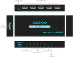 HDMI Switch SGEYR 5x1 HDMI Switcher 5 in 1 Out HDMI Selector 5 Port Box - Image 2