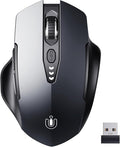 Wireless Mouse, Rechargeable 2.4GHz Ergonomic Computer Mouse, 4 Levels DPI by UINEER