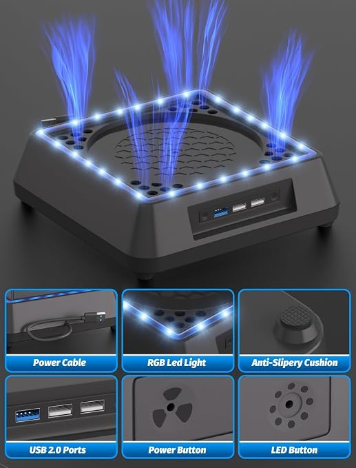 Cooling Fan for Xbox Series X Mviioe Xbox Series X Cooling Stand - Image 5