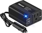 150W Power Inverter 12V DC to 110V AC Car Plug Adapter Outlet Converter by PiSFAU