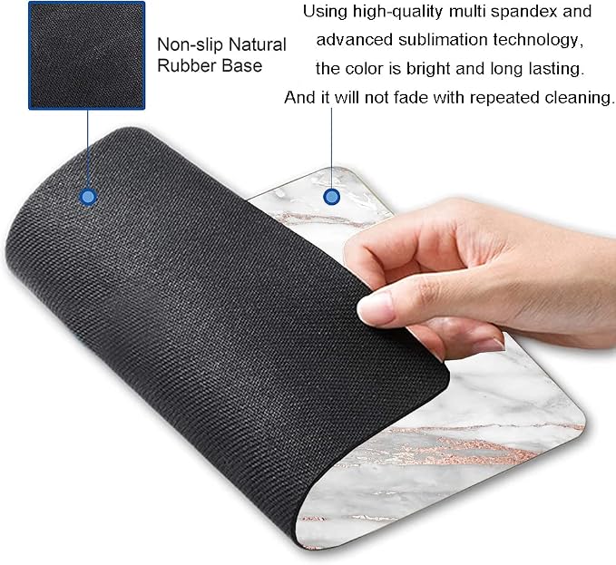 Mouse Pad, Marble Mouse Pad, Premium-Textured Mouse Mat Square Waterproof - Image 2