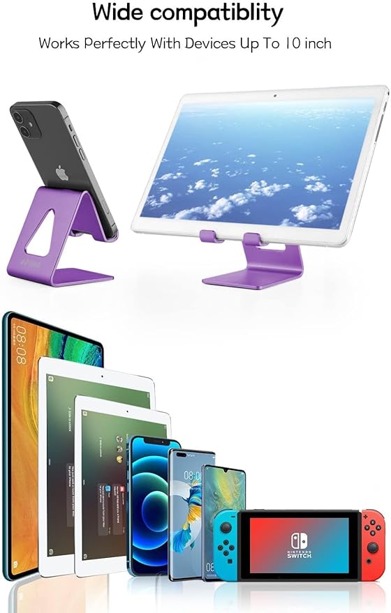 Cell Phone Stand, Phone Holder for Desk, Aluminum Desktop Phone Dock for iPhone - Image 4
