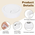 uxcell 5 Pcs 53mm Desk Grommet, Plastic Cable Hole Cover, Wire Cord Cable - Image 3