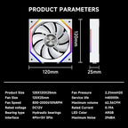 Jungle Leopard Galaxy 120mm PC Case Fan, ARGB and PWM Cooling Fans PC, Axle - Image 6