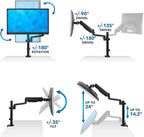 Mount-It! Single Monitor Arm Mount | Desk Stand | Full Motion Height Adjustable - Image 5