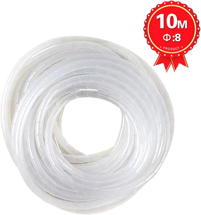 33FT XHF 5/16" Clear Spiral Cable Wrap 8mm Cord - Image 6