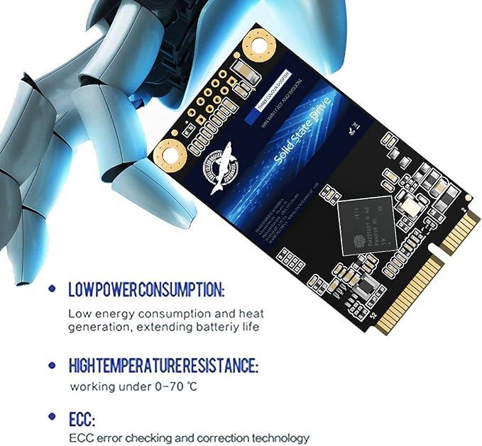 Dogfish mSATA SSD 250GB 3D NAND TLC SATA III 6 Gb/s, mSATA Internal Solid State - Image 3