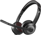 Wireless Headset with AI Noise Cancelling Microphone Bluetooth Headset by JIAMQISHI