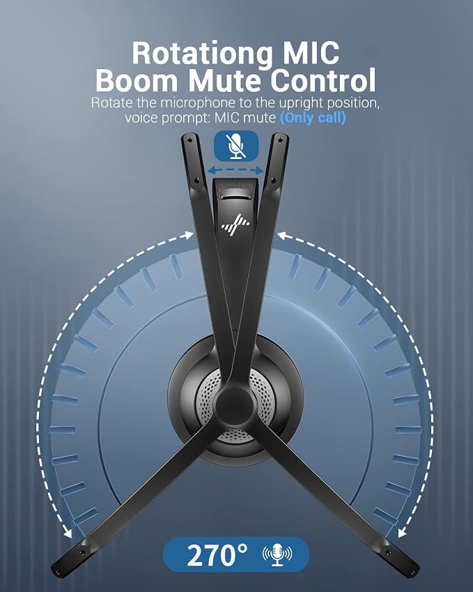 Wireless Headset with AI Noise Cancelling Microphone Bluetooth Headset - Image 6