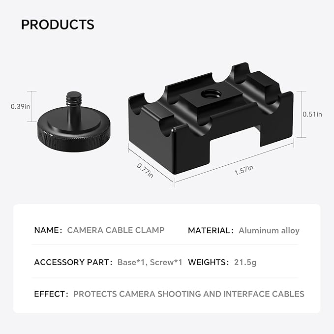 Camera Cable Lock Clamp, DSLR Camera Digital USB Cable Lock Clip Clamp HDMI - Image 3