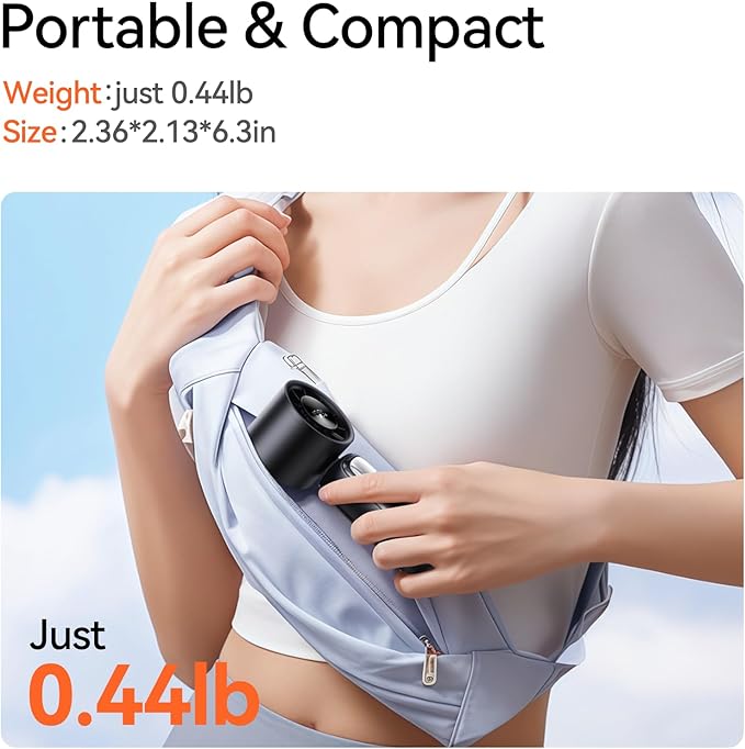3-in-1 Portable Handheld Turbo Fan-100 Speeds, 15000 RPM, 10Hrs Cooling - Image 8