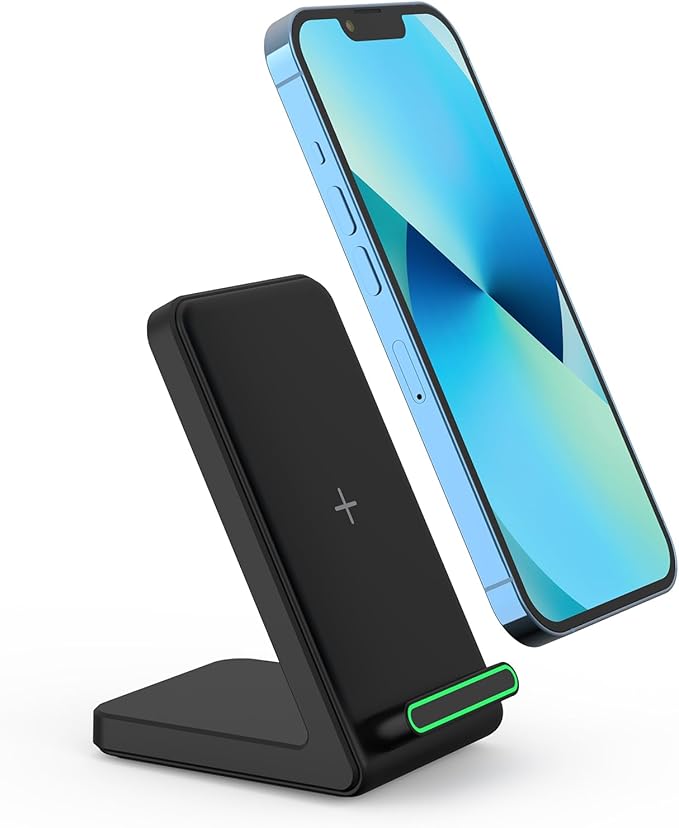 Fast Wireless Charger, 15W Wireless Charging Stand Compatible by Cesbiomo