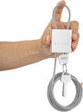 Cable Lock with 3 Keys | L 6.56ft, D 1/6in Adjustable Steel Cable Padlock | by BOZZYS