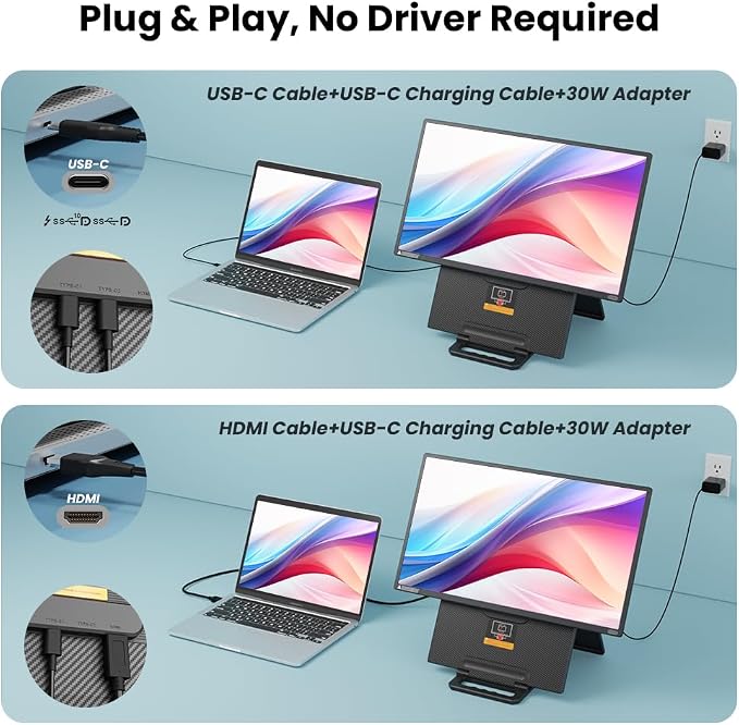 Hyangin 2025 Upgraded 24 Inch Large Portable Monitor - Image 5