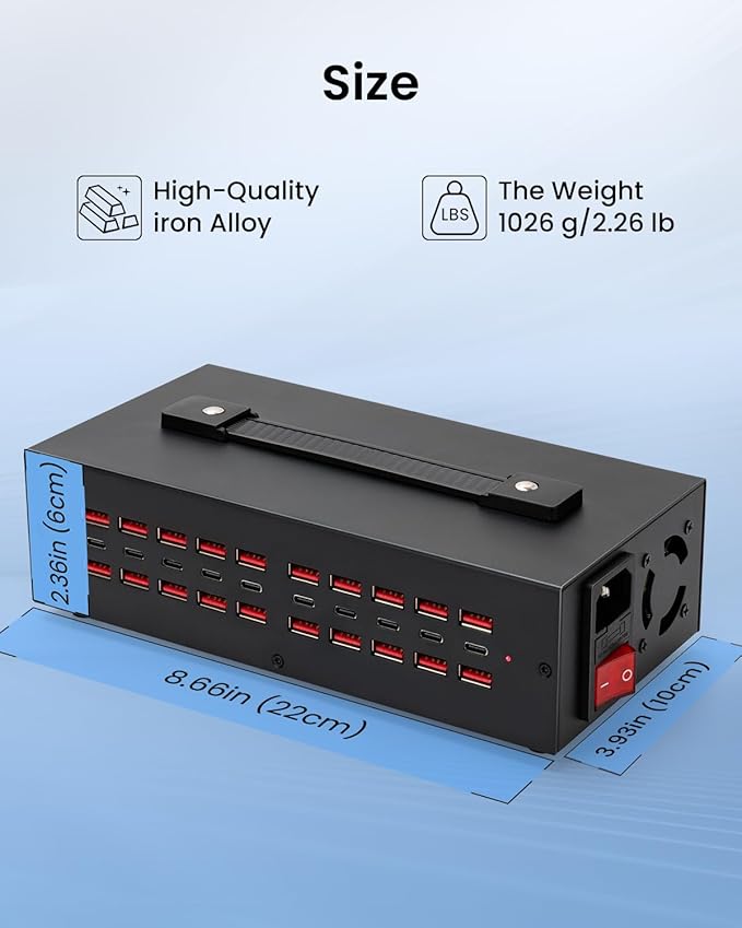 250W USB~c Charging Station, 30 Port USB Charger Block, Fast Charging Station - Image 8