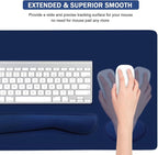 Large Keyboard Mouse Pad Set, Extended Mouse Pad+Keyboard Wrist Rest Support - Image 5