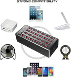100w 24 Port, USB Fast Charging Station, Travel Desktop USB Rapid Charger - Image 5