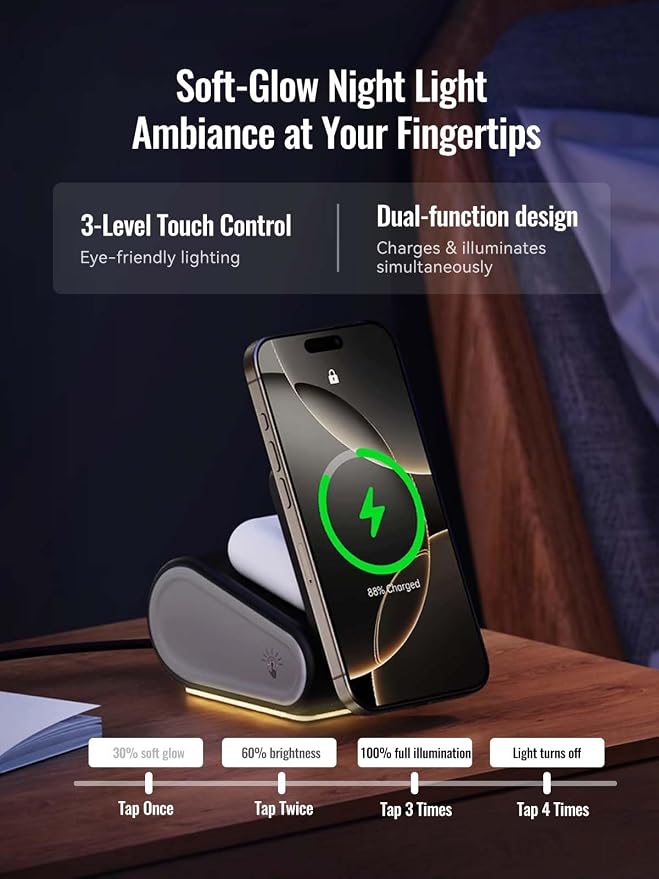 4 in 1 Wireless Charger for iPhone, Mag-Safe Charger for iPhone 16/15/14 Series - Image 6