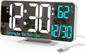 KOSUMOSU Digital LED Clocks for Bedrooms 6.7in White Alarm Clock, Day of Week by KOSUMOSUTECHNOLOGY