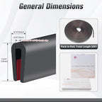 Edge Trim, 3/32" Rubber Edge Trim, Flexible Self Adhesive U Channel Edge - Image 2
