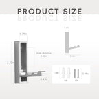 Folding Wall Hooks, 4 Pack Rustproof Zinc Alloy Folding Coat Hooks, Heavy Duty - Image 3