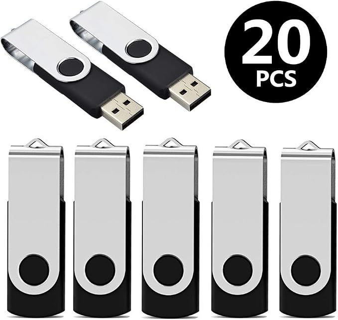 Aiibe 20pcs 8GB Flash Drives Bulk 8GB USB Flash Drive 20 Pack 8 GB USB Sticks - Image 2