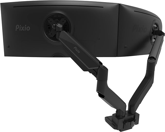 Pixio PS2D Ultrawide Heavy-Duty Premium Dual Monitor Arm Stand Desk Mount by Pixio