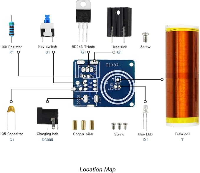 Soldering Practice Kit 5 DIY Electronics Projects Soldering Kit DIY Tesla Coil - Image 2