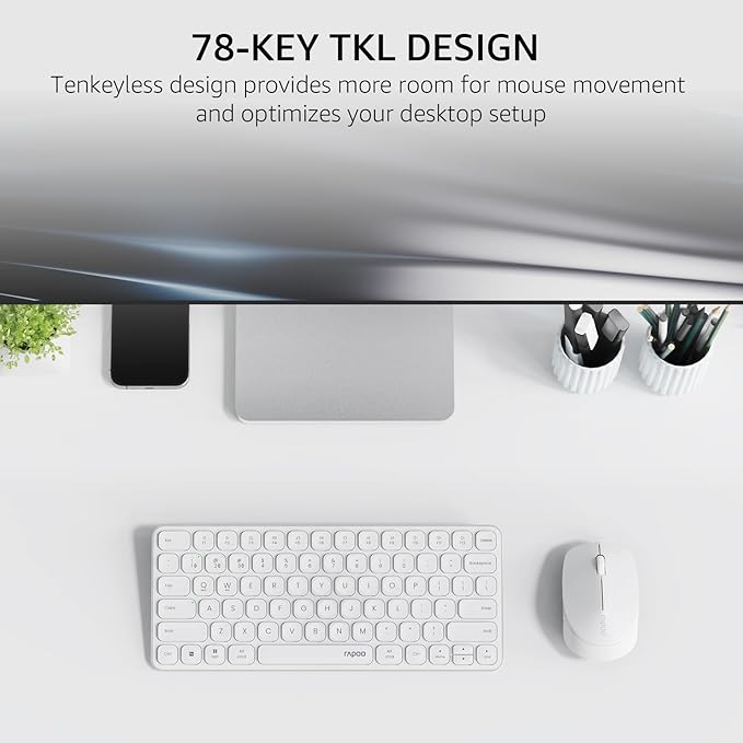 Rapoo 9010M Multi-Device Keyboard and Mouse Combo, 2.4GHz/Bluetooth 5.0/4.0 - Image 3
