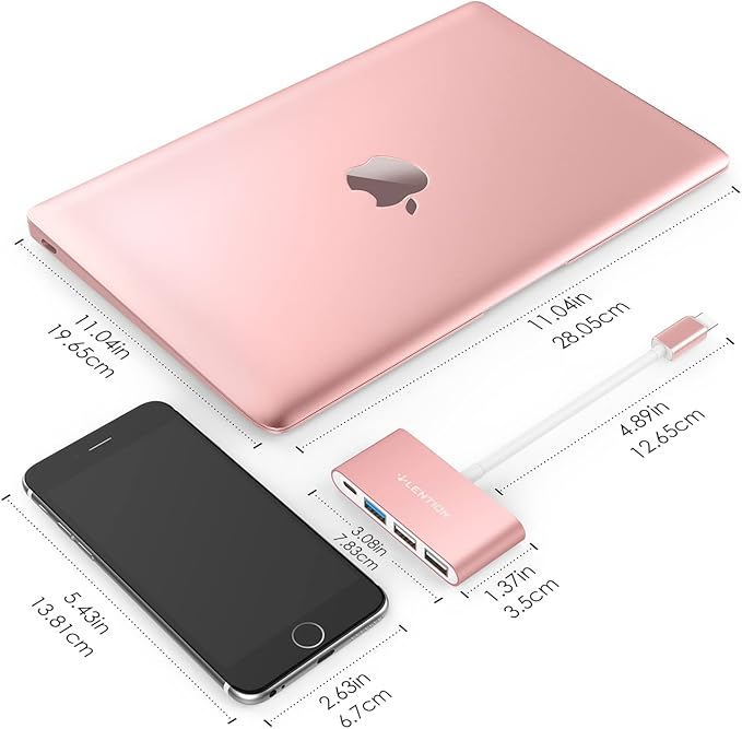 LENTION 4-in-1 USB-C Hub with Type C, USB 3.0, USB 2.0 - Image 5