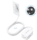 TROND 360° Rotating Flat Plug Extension Cord Surge Protector 6ft, Small Power by TRONDOfficial