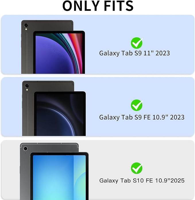 Backlit Keyboard Case for Samsung Galaxy Tab S10 FE/S9 FE 5G 10.9"/ Tab S9 11" - Image 2