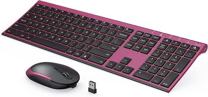 Wireless Keyboard and Mouse, Vssoplor 2.4GHz Rechargeable Compact Quiet by VssoPlorWirelesskeyboardMouse