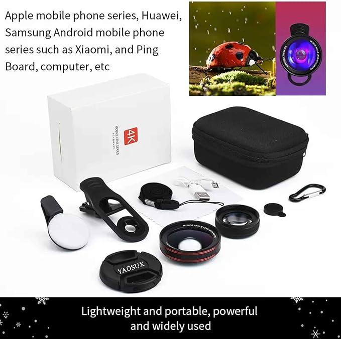 4K HD 0.45X Wide Angle Lens + 15X Macro Lens - Image 7