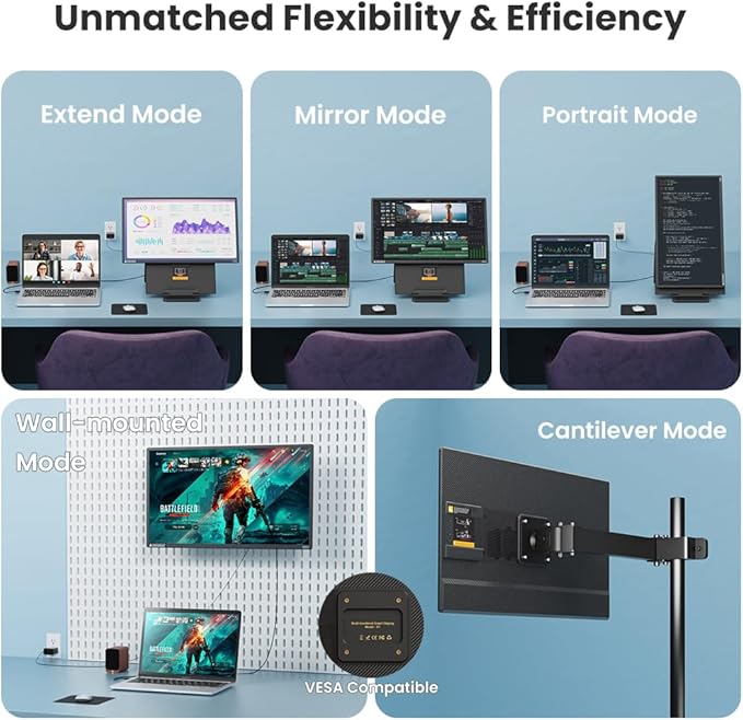 Hyangin 2025 Upgraded 24 Inch Large Portable Monitor - Image 4