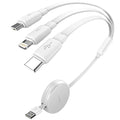 LISEN Multi Charging Cable, 3 in 1 Charging Cable, Retractable Car Charger by Lisen