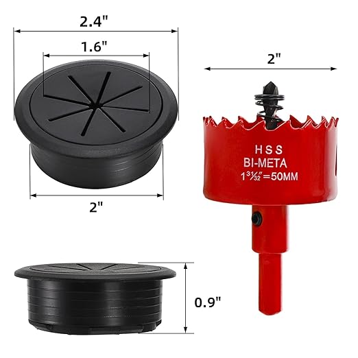 20 Pack Desk Grommets, 2 Inch Desk Cable Hole Cover - Image 2