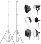 Stainless Steel Light Stand Photography, Spring Cushioned Heavy Duty Tripod - Image 3